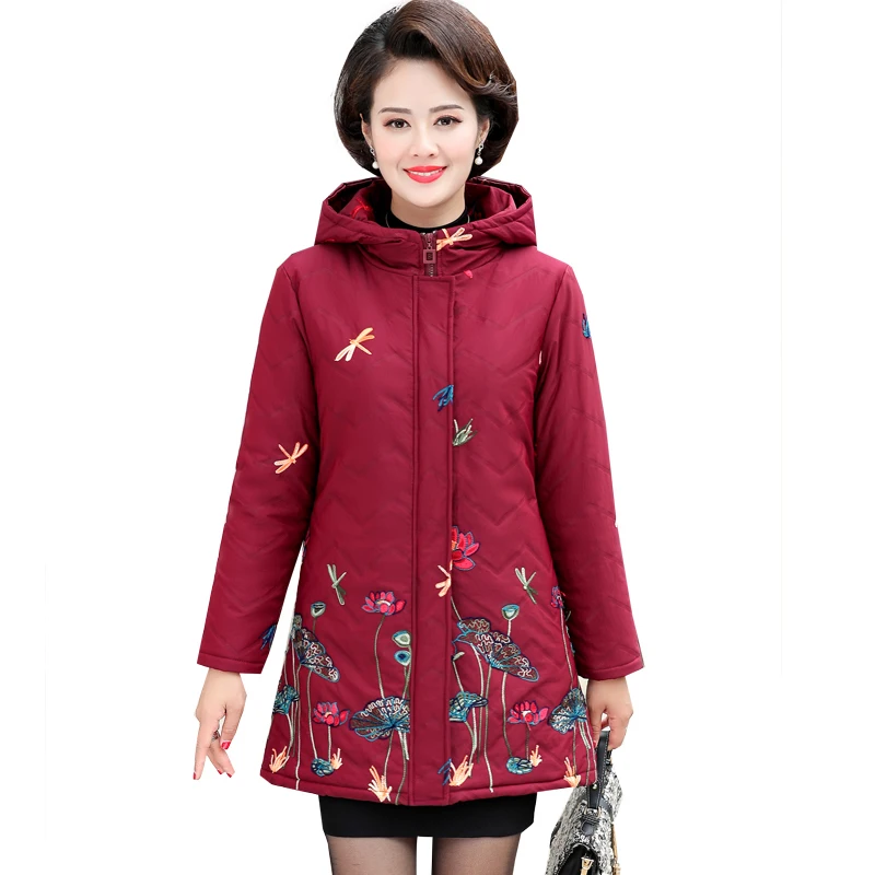 Повседневные куртки с капюшоном женские зимние теплые хлопковые стеганые пальто