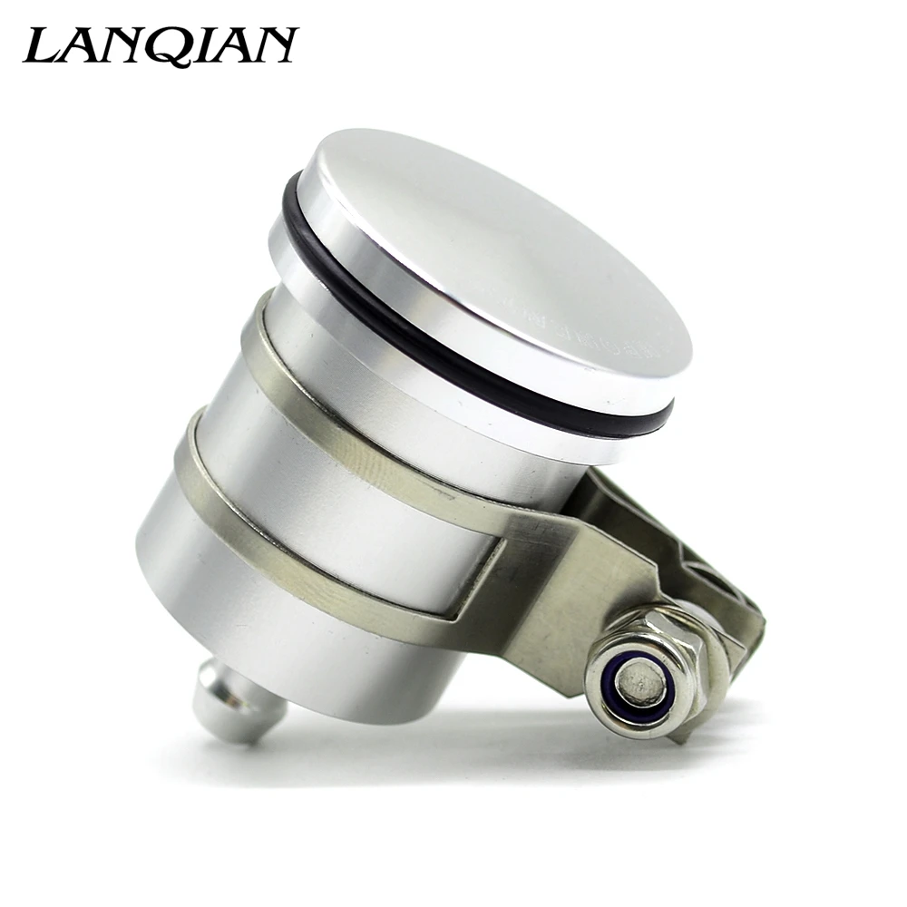 Серебристый Задняя Тормозная жидкость мотоцикла резервуар сцепления бак масляной жидкости крышка чашки для Vespa Sprint Honda Pcx 125 Suzuki Ltz 400 Yamaha R15 - Цвет: Серебристый