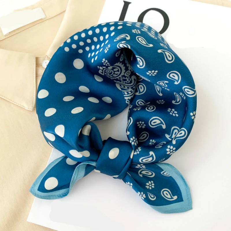 Модный женский шарф с узором пейсли 100% шелк квадратный платок повязка для волос