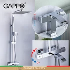 Термостатические наборы для душа Gappo, смеситель для душа с водопадом для ванной комнаты, смеситель для душа из латуни