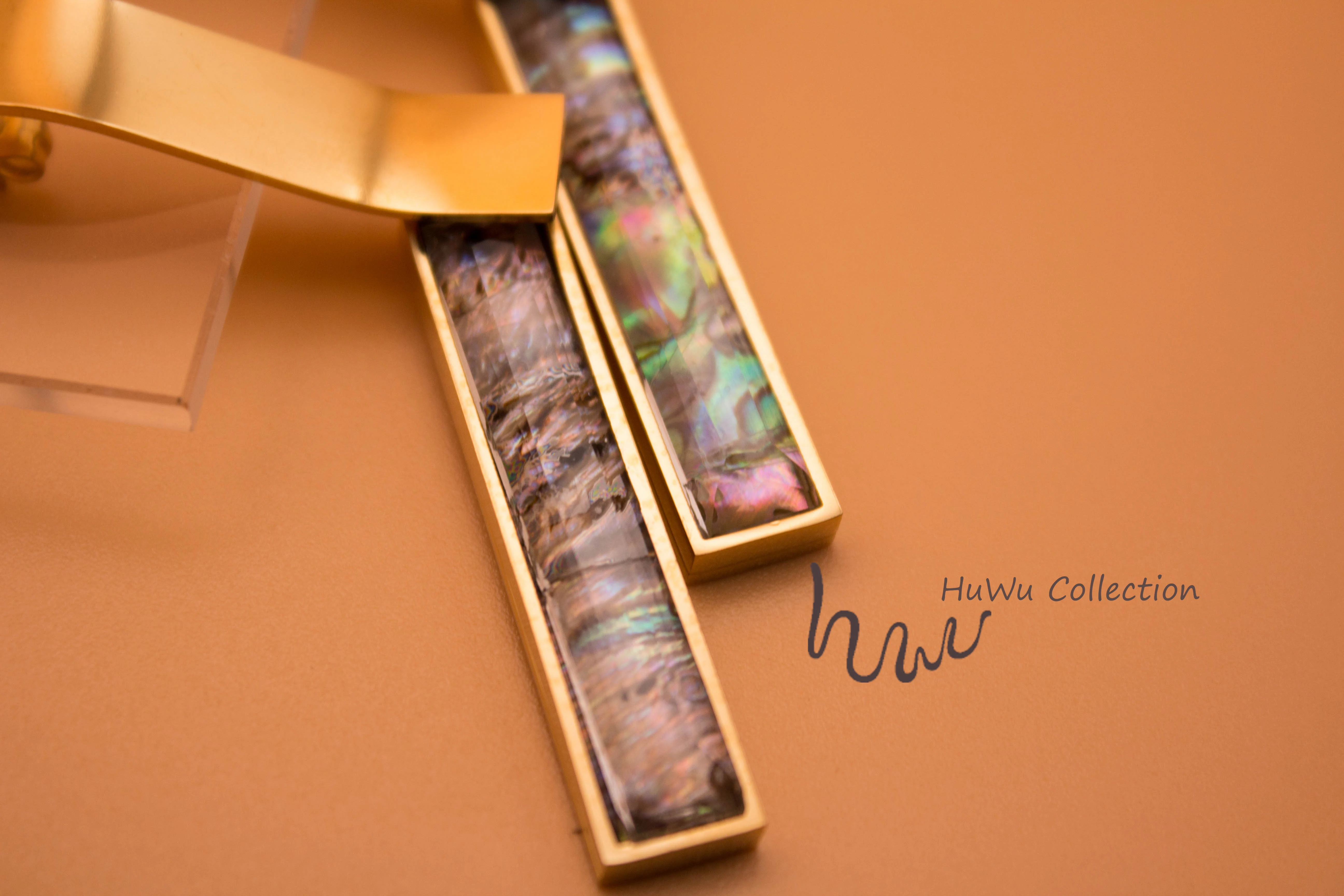 Женские серьги в виде раковины из натурального Abalone Paua уникальном геометрическом