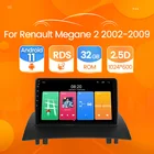 2. Автомагнитола на Android 11 с экраном 5D для Renault Megane 2 2002-2009, мультимедийный видеоплеер с GPS, 2Din, Wi-Fi, стерео, RDS, DVD с рамкой