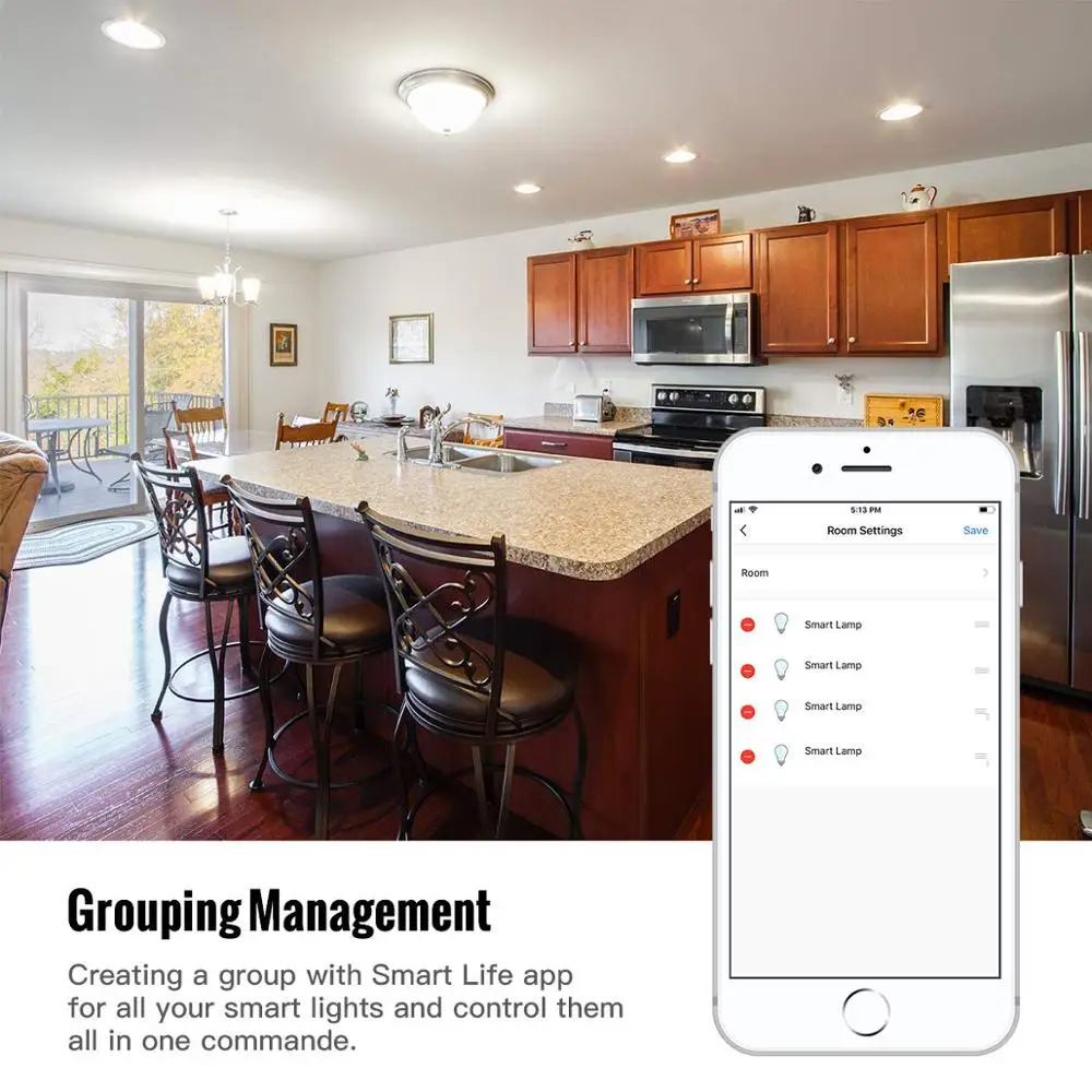 Умный Светодиодный прожектор с Wi-Fi лампа регулируемой яркостью и дистанционным