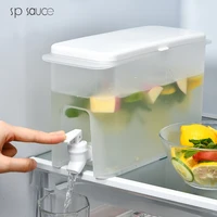 japan cool water pitcher with tap summer ice water infuser kettle water carafe jug ice tea lemonade juice tea pot refrigerator