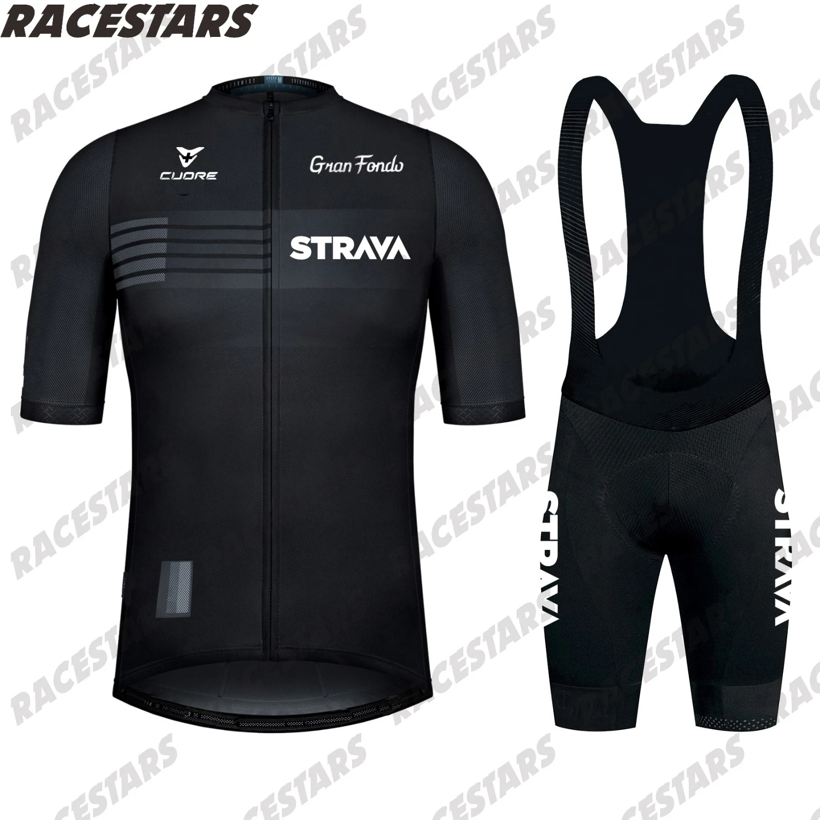 

STRAVA Cycling Jersey 2021 Pro Team Short Sleeve Bicycle Clothing MTB Mountain 9D GEL Bib Pants Set Ropa Ciclismo Triathlon Suit