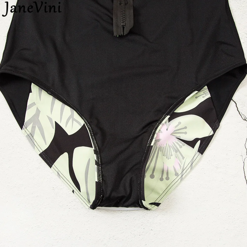 Сексуальный черный слитный купальник jaevini с длинным рукавом стринги купальники