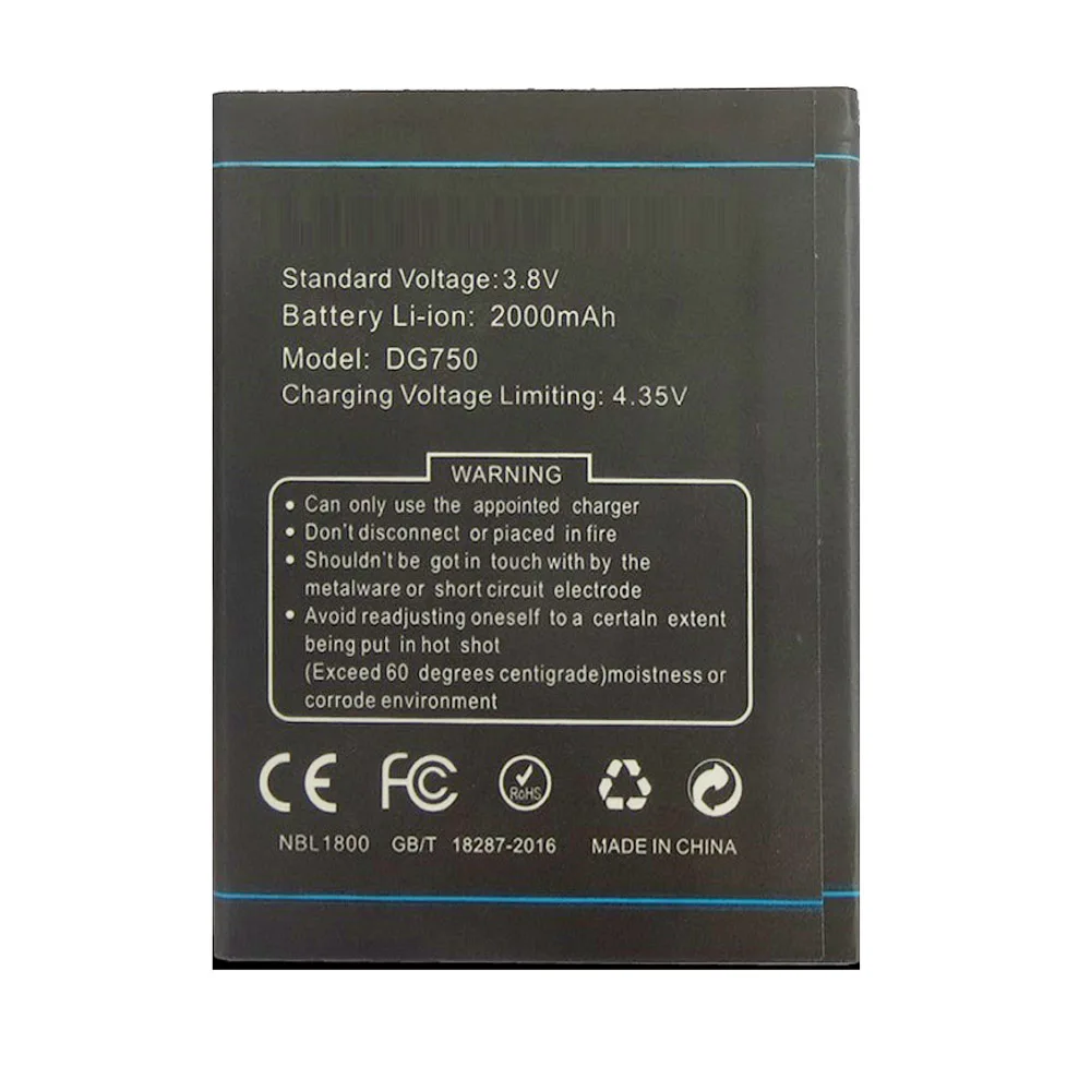 Аккумулятор Для Doogee DG 750 DG750 2000 мАч 2 шт./лот | Мобильные телефоны и аксессуары