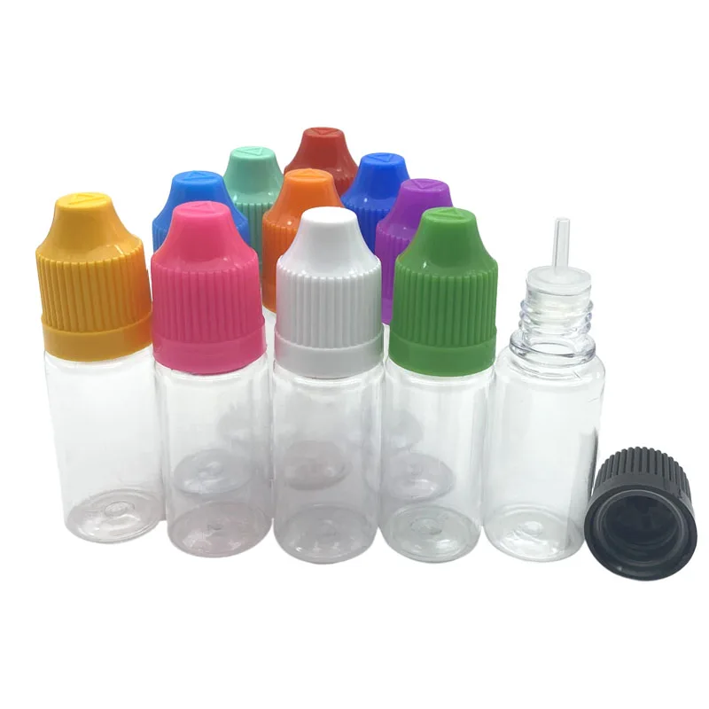 200pcs/lot PET Plastic Dropper 10ml Bottles With Childproof Cap Tip For E-cig Eye Drop e Liquid Hard Bottle Free Shipping | Красота и