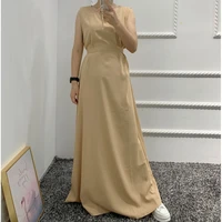 wepbel casual women islamic clothing slim fit long dress bottoming vest long dress muslim inner homewear full length dress