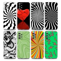 psychedelic pattern snail clear phone case for samsung a01 a02s a11 a12 a21 s a31 a41 a32 a51 a71 a42 a52 a72 soft silicon