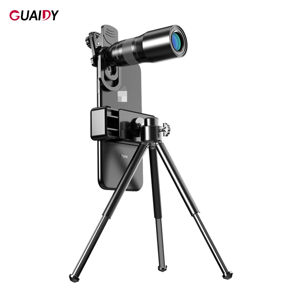 Однотрубный штатив 25X 4K с фотообъективом телескопический зум из сплава для iPad Xiaomi