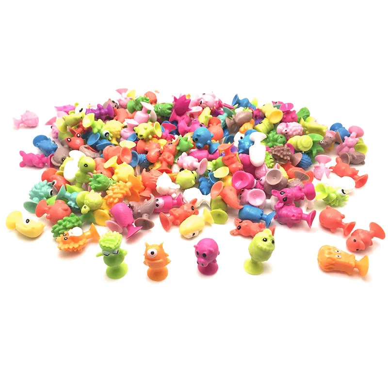 Детские 20 шт./лот Cupule мультфильм животное Монстр Фигурки игрушки присоска мини