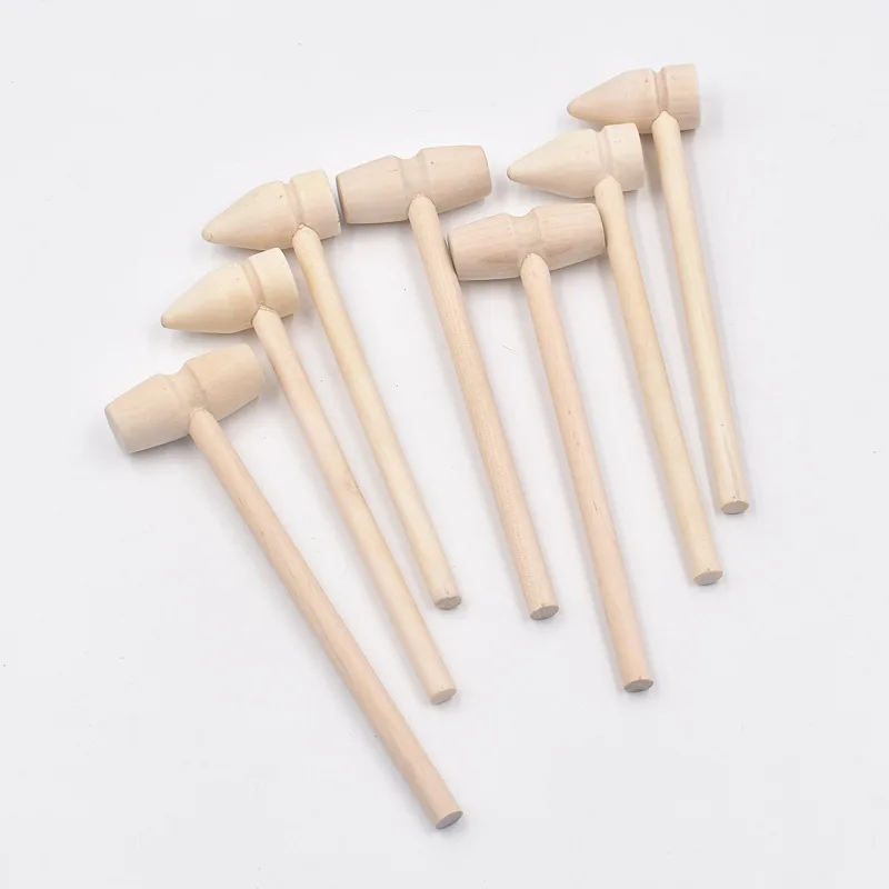 

5pcs Mini Wooden Hammer for Chocolate, Crab Lobster Mallets Seafood Shellfish Crab Mallet Solid Natural Hardwood Hammer