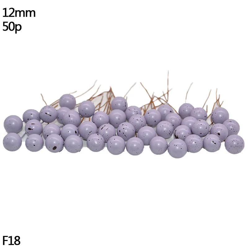 F18-50pcs purple 10/20 Вт, 30 Вт, 50 шт. фиолетовый искусственная тычинка цветы вишни ягоды букет, свадьбы, Рождества, украшение венок DIY аксессуары - Цвет: F18-50pcs purple