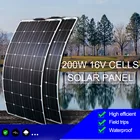 100 Вт 200 Вт высокоэффективное гибкое зарядное устройство солнечная панель 12 В для солнечной панели комплект домашней системы