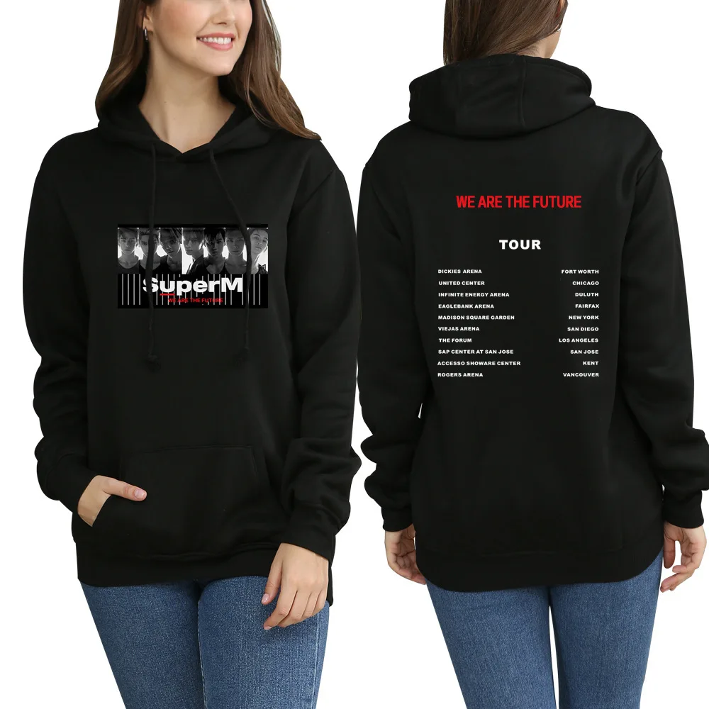

SuperM KPOP super m Poster Hoodies Sweatshirt Jacket Casual Oversized Hoodie Plus Size MARK Lucas 4XL Concert Tour Merchandise
