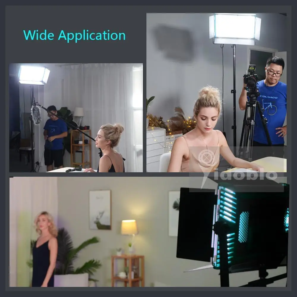 

100W Bi-color 3200K-5500K Led Video Studio Light Yidoblo A-2200IV Photography Lighting LED Soft Fill Light with Tripod DMX