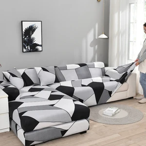elastic sofa cover for living room 1234 seater geometric l shaped corner sofa cover stretch armchair couch sofa slipcovers free global shipping