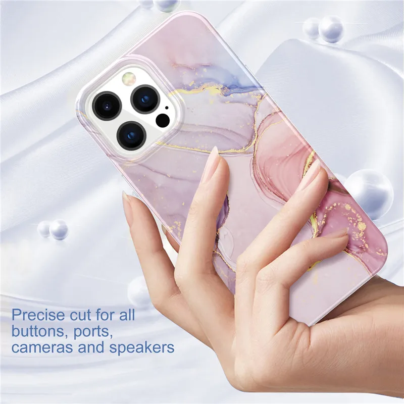 Чехол для Телефона iPhone 12 Pro 13 Max с цветочным рисунком и радужными волнистыми