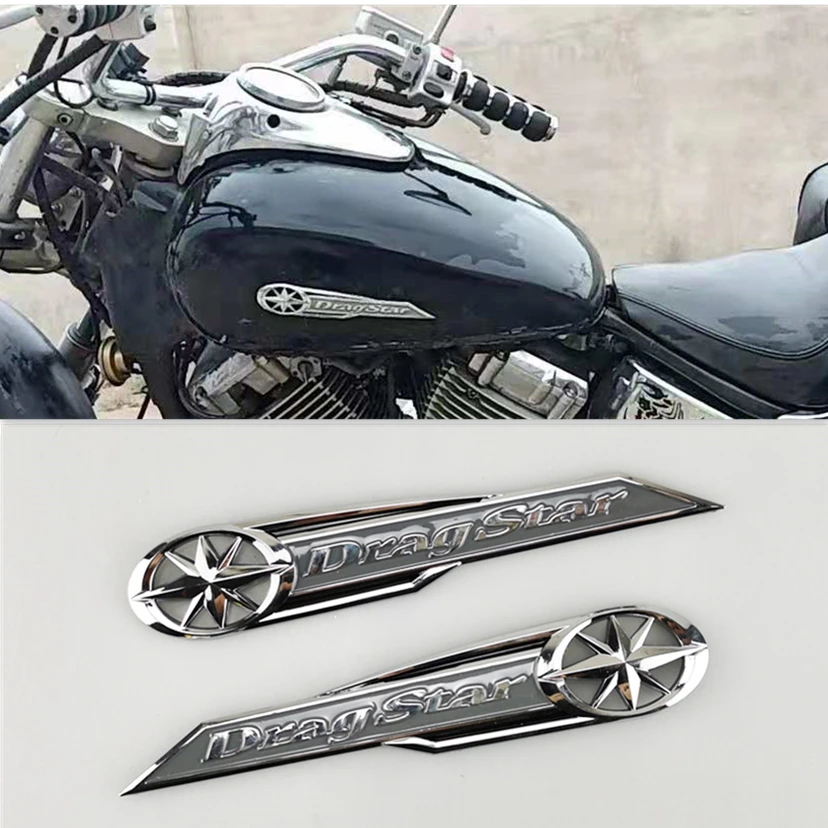 Хромированная 3d-наклейка с эмблемой топливного бака наклейка логотипом ABS Drag Star