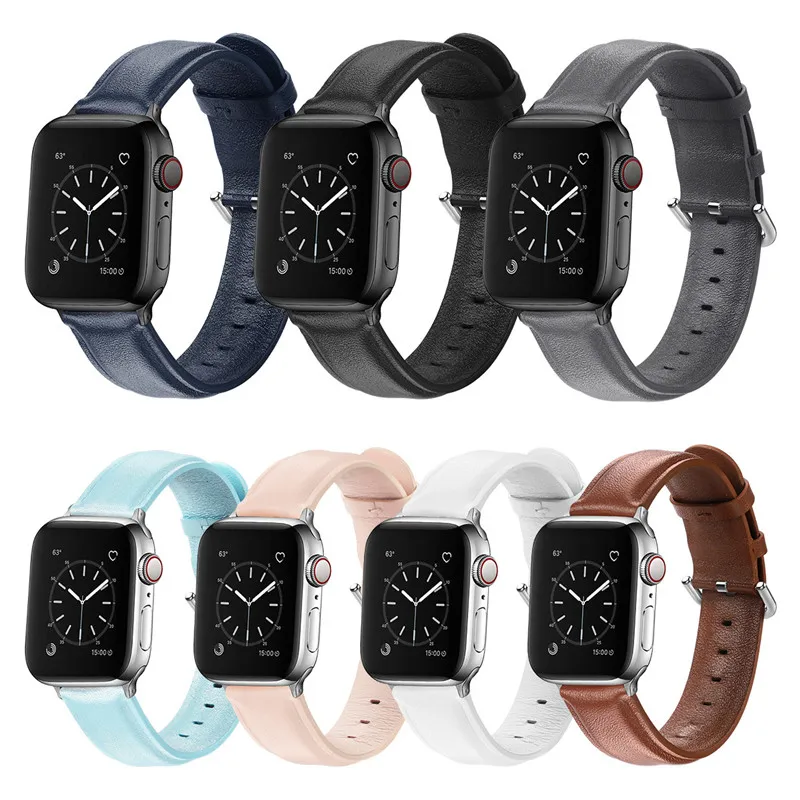 Ремешок для apple Watch 4 ремешок 5 с круглым хвостом из натуральной кожи iwatch 1/2/3/4/5