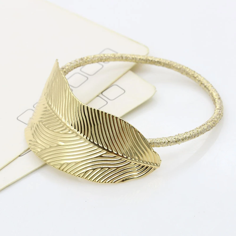

Fashion Sexy Women Lady Leaf Hair Band Rope Elastic Hair rope Ponytail Holder Party Hairband Metal Hair Accessories 1or 2pcs