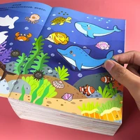 10 books childrens concentration sticker book 3 8 years old baby cartoon puzzle fun enlightenment brain stickers early teaching