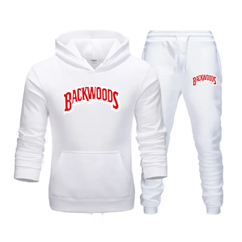 

fashion brand Backwoods Men's Set Fleece Hoodie Pant Thick Warm Tracksuit Sportswear Hooded Track Suits Male Sweatsuit Tracksuit