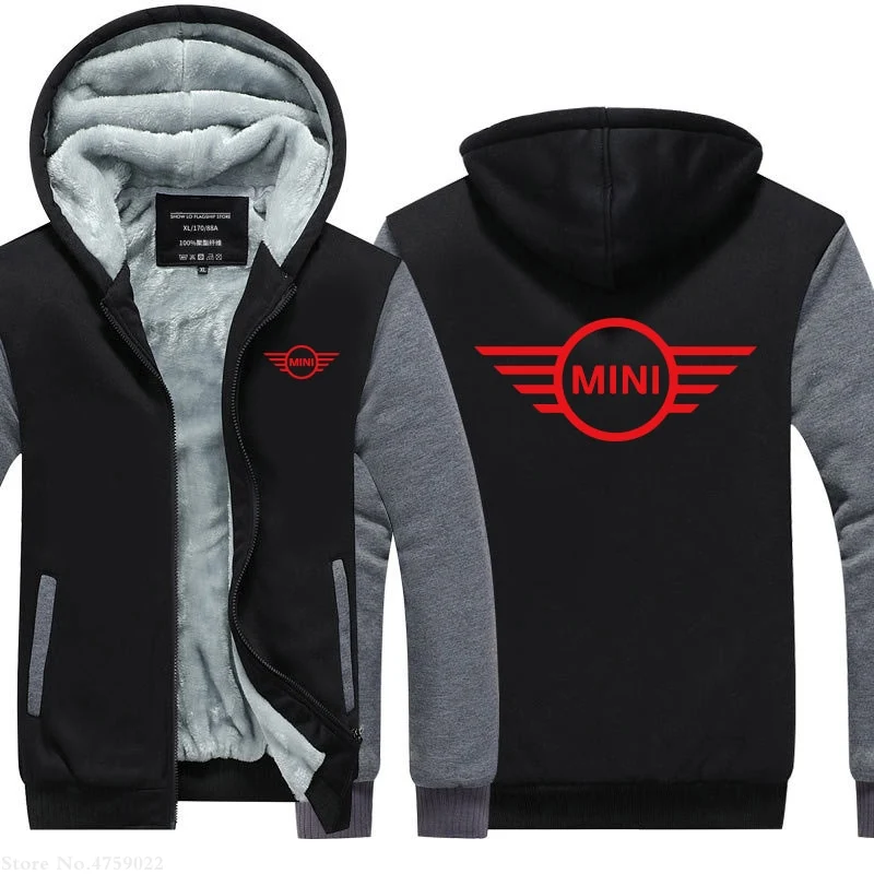 Новинка зимние мужские толстовки на молнии мини логотип толстовка пальто