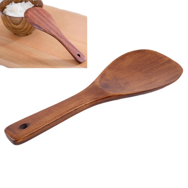 

Kitchen Turner Spatula Rice Spoon Long Wooden Turner Pancakes Shovel Paddle Serving Spoon Cooking Utensils Size 21*7cm Hot Sale