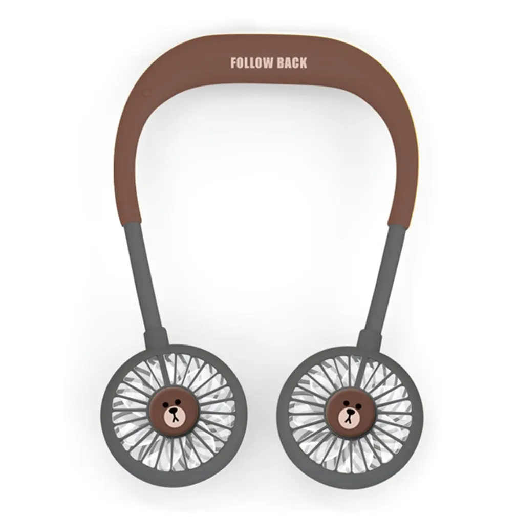 

Hanging Neck USB Charging Lazy Fan Plastic Efficient Endurance Colorful Lights 360 Degree Rotation Refrigeration