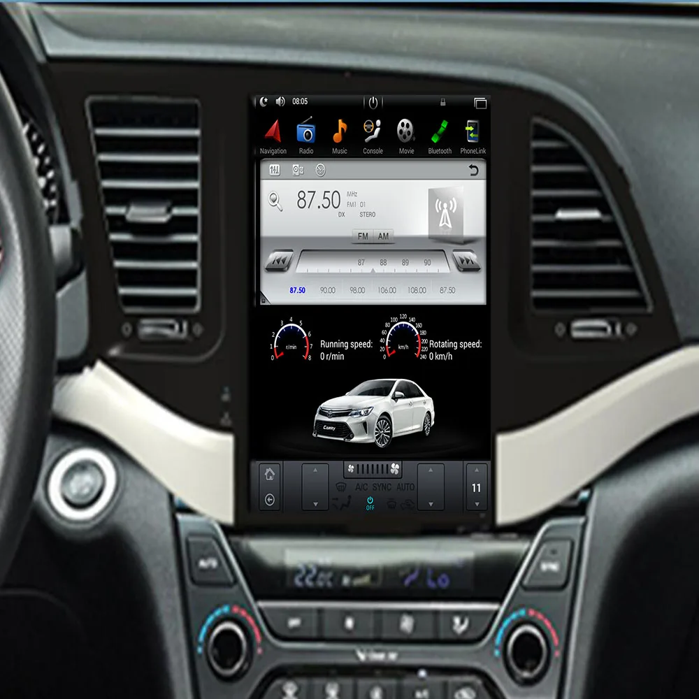 Android9.0 7 1 Tesla стиль 10 4 дюймов Автомобильный dvd плеер GPS навигация для Hyundai ELANTRA 2016 2017