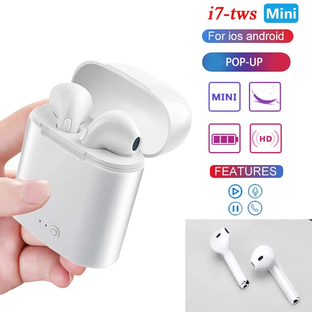 

2021 new i7s Tws Wireless Headphones Bluetooth Earphones Earbuds Handsfree in ear Sports Headset with pk air 12 20 pro max