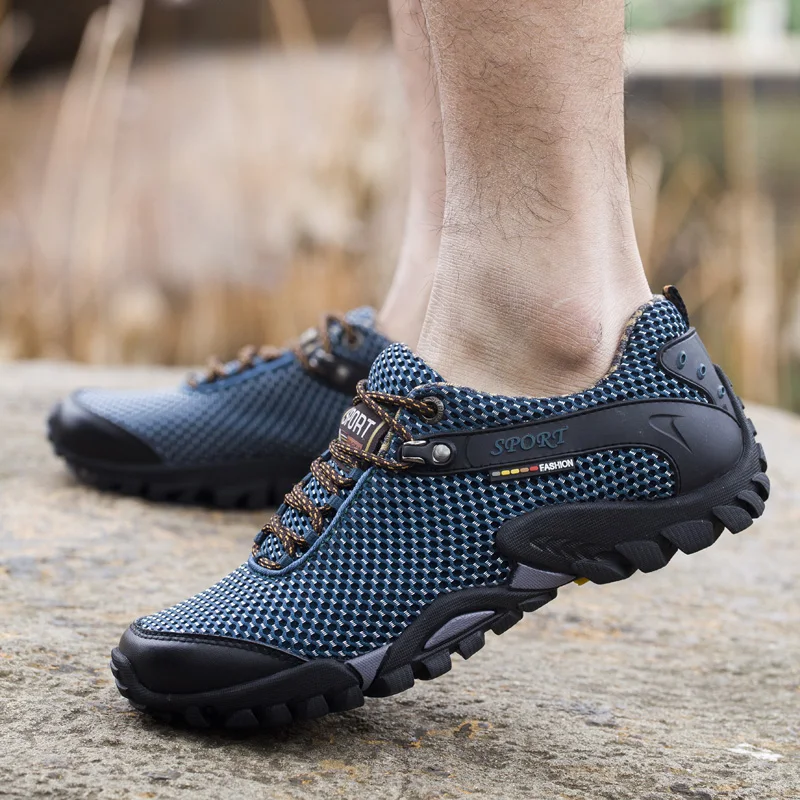 

Men Spring Autumn Casual Shoes Air Mesh Men's Shoes High Quality Fashion Sneakers Outdoor Male Hiking Shoes Work Shoes Size 46