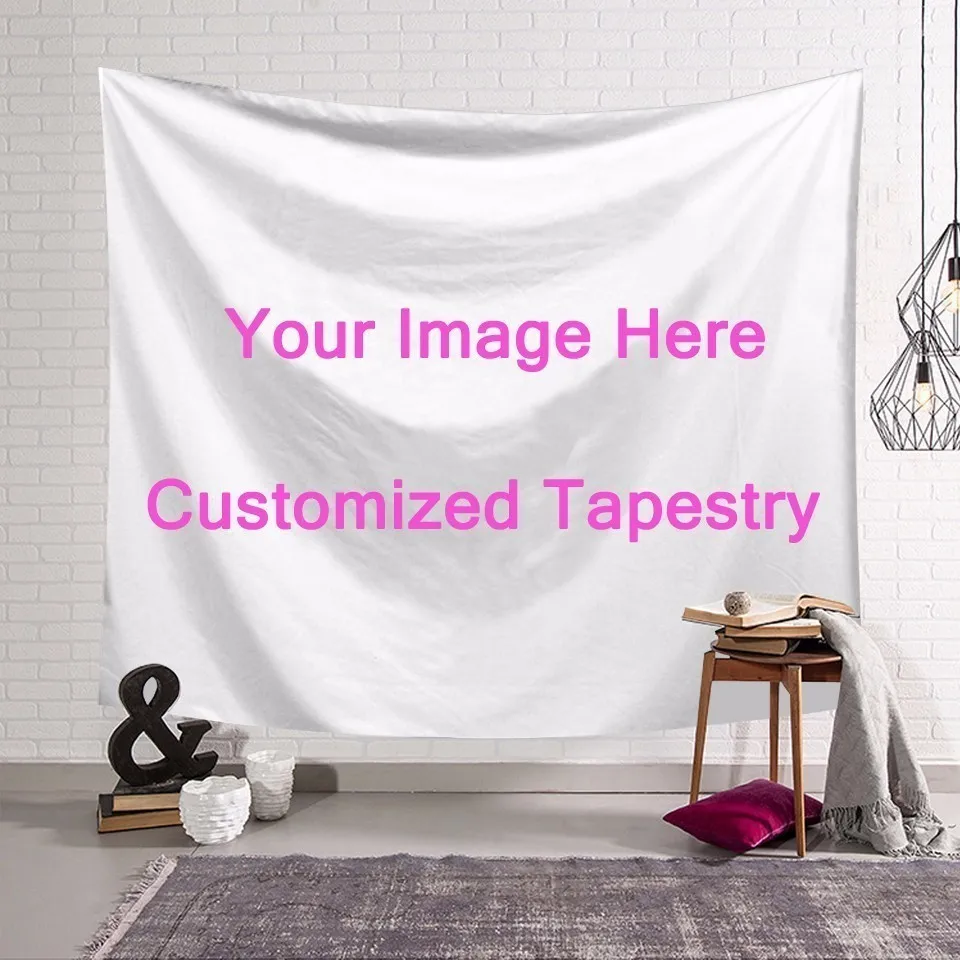 GRIDILANGO Customized Colorful Animals Painting Tapestry Wall Hanging Cat Dog Leopard Bed Sheet Table Cloth Home Decor Dropship | Дом и сад