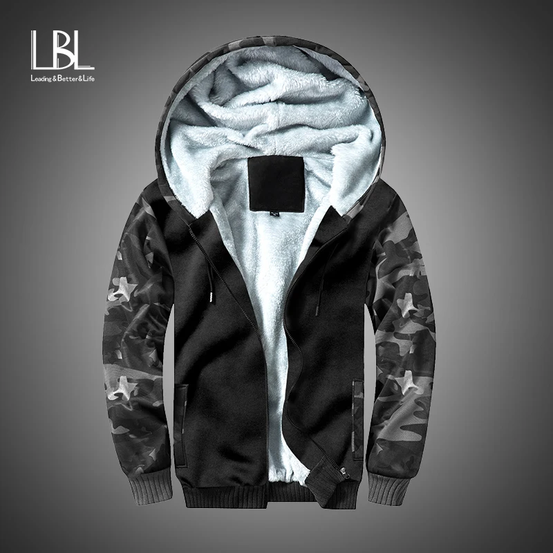 Мужская куртка и пальто трендовая Теплая Флисовая Толстая армейская с капюшоном