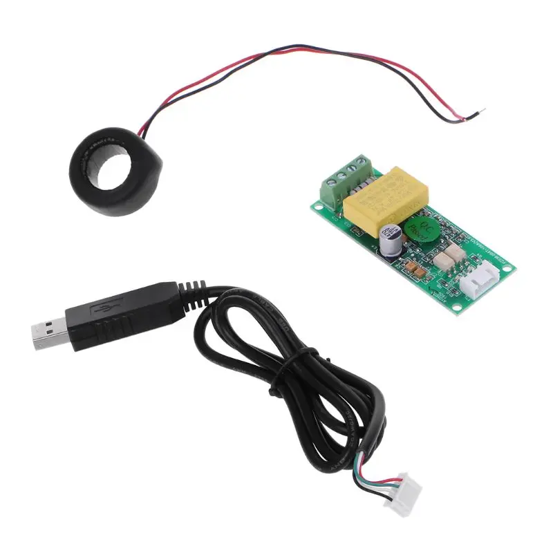 PZEM-004T Current Voltage Power Energy Module AC 80-260V 100A w CT USB Adapter 19QB | Инструменты