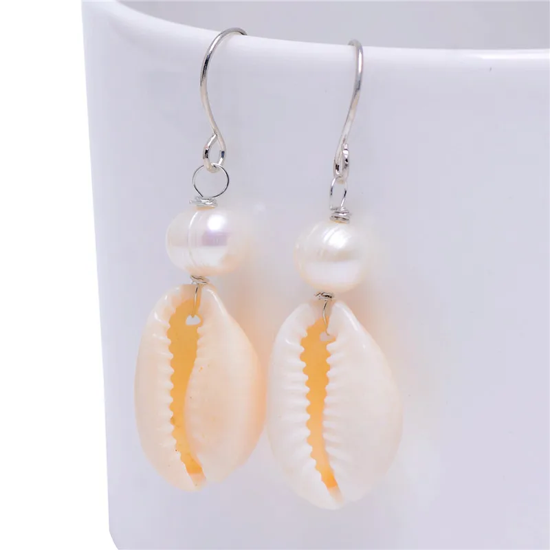 Женские серьги в виде ракушек Sea Shell Za золотистые модные серьги-подвески с