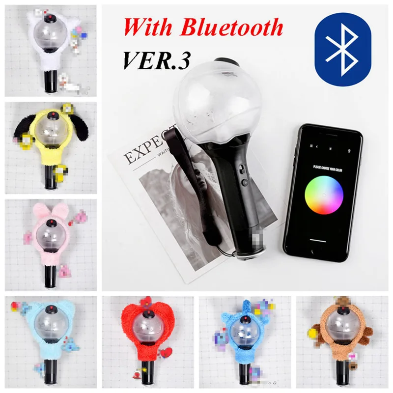 Светящаяся игрушка армейская бомба 3 светильник палка с крышкой Ver.3 BTS bangtan