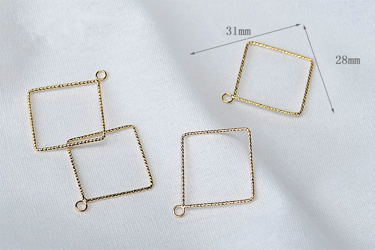 18k золотистого цвета с геометрическим рисунком делениями до уха аксессуары diy