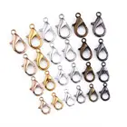 Металлические застежки Лобстер, 20-50 шт.лот, концевые соединители для самостоятельного изготовления ожерелий, браслетов, Пряжек, ювелирных изделий