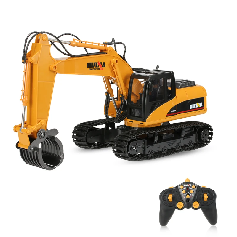 Murah 2.4G RC Excavator 680 ° Meja Rotasi Logam RC Mainan Mobil Dengan Cahaya Dan Suara Excavator Meraih Mesin Mobil Mainan Untuk Anak