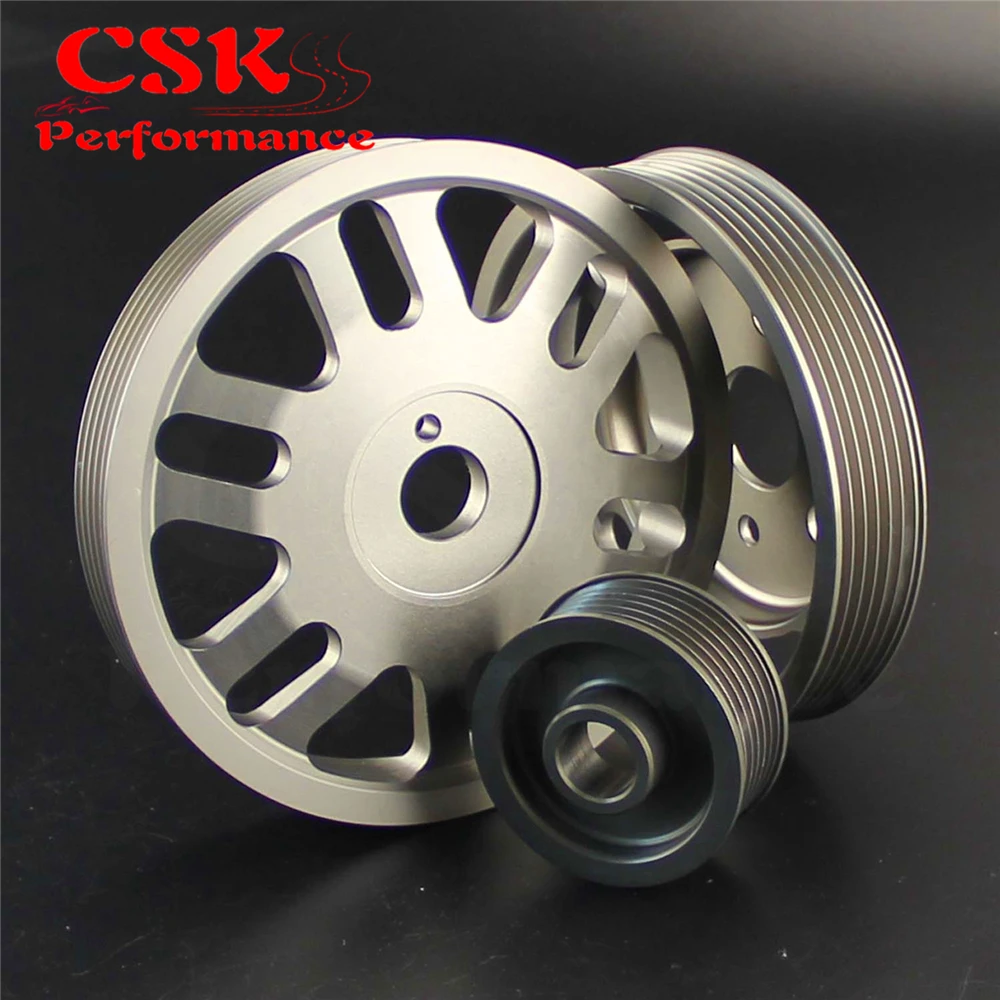 Кривошип генератор водяной насос шкив для Toyota GT86 Scion FR S BRZ 3 шт Серый|crank pulley|pulley