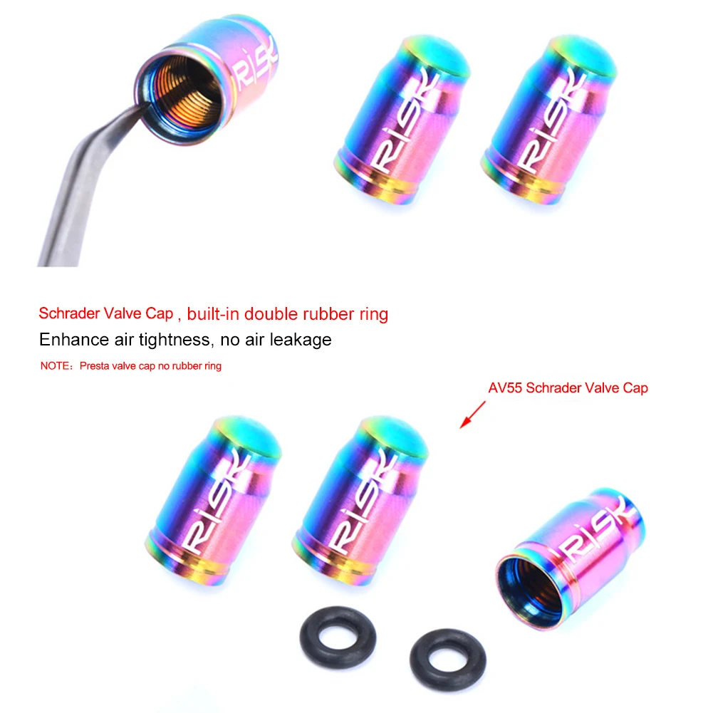 

Bike Valve Adapter Kit Tire Valve Stem Caps FV55 AV55 for Bike Presta and Schrader Valve Caps
