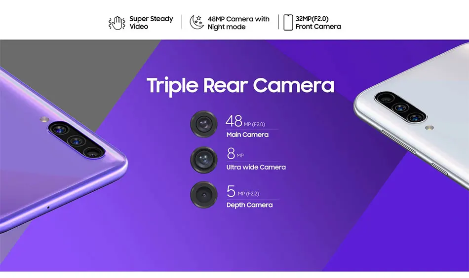 Мобильный телефон samsung Galaxy A50s A507FN/DS с двумя sim-картами, 6 ГБ ОЗУ, 128 Гб ПЗУ, четыре ядра, 6,4 дюймов, 2340x1080 p, 4000 мАч, NFC, Android