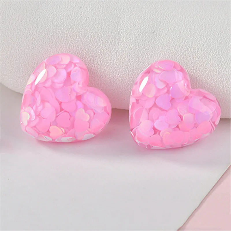 10 шт./упак. Цвет сердце Форма блесток смолы пластырь ручной работы свадебные