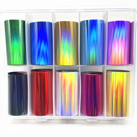 Набор фольги для ногтей Misscheering  хамелеон 10 листов