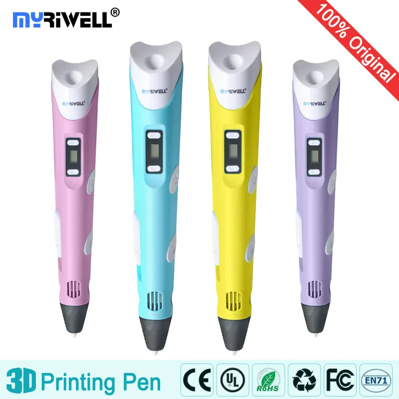 Myriwell 3d Ручка ручки светодиодный дисплей ABS/PLA нить 3 d ручка 2018 Smart3d печатная лучший