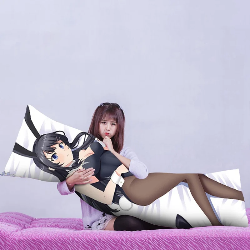 Seishun Buta Yarou Sakurajima Mai Dakimakura Аниме девушка обнимающая Подушка Чехол|Наволочка| |