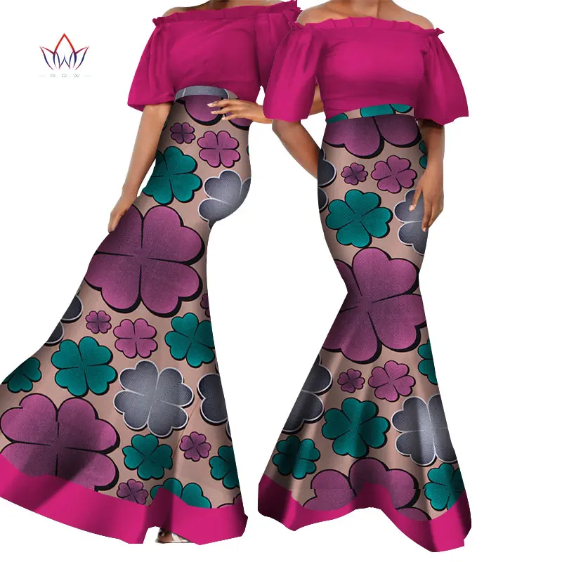 Летняя африканская традиционная одежда для женщин с коротким рукавом базин